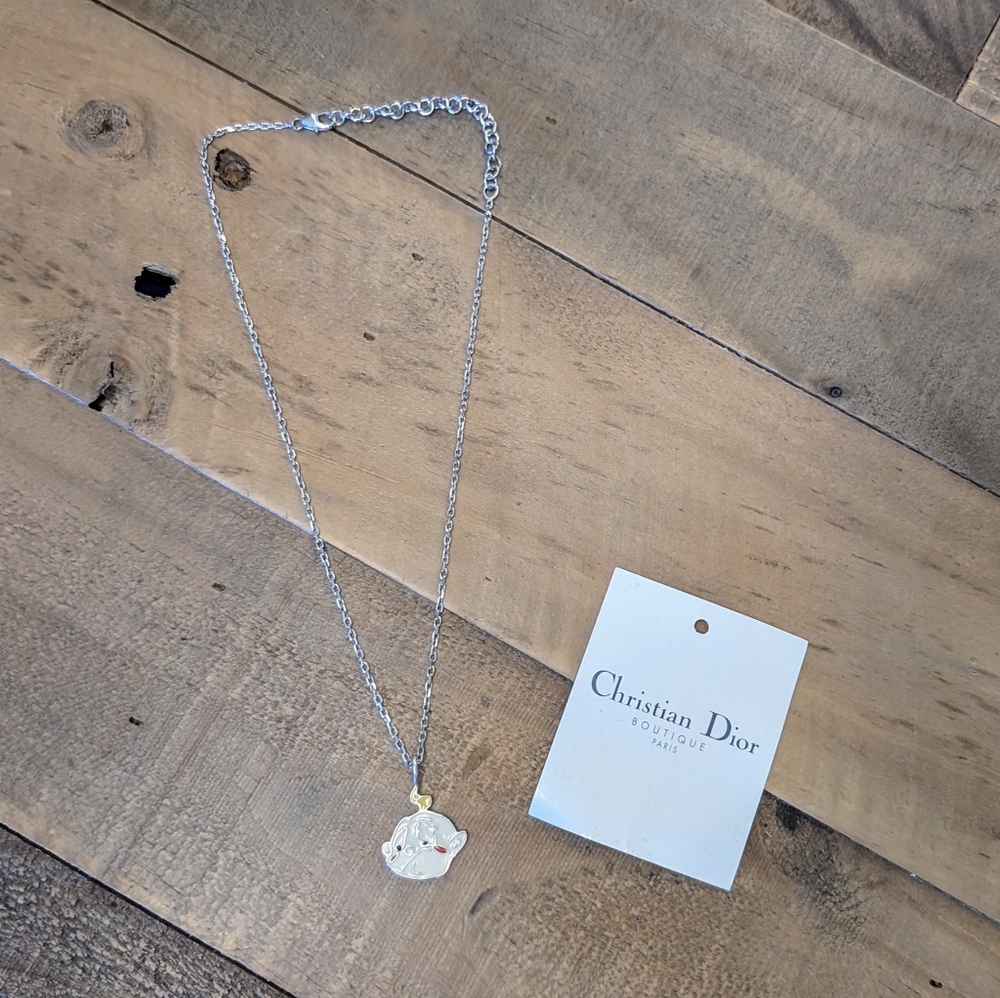Dior Cry Baby Necklace Sterling Silver 925 Galliano Era Y2K Vintage Collectible - Picture 2 of 8